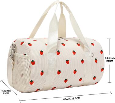 Сумка для балету для дівчаток, танцювальна сумка, дитяча сумка з дизайном полуниці, спортивна сумка для дівчаток, дитяча сумочка