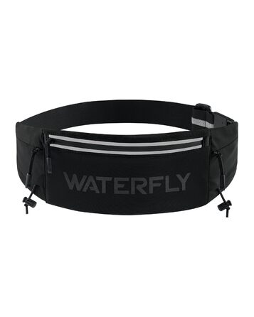 Поясна сумка для бігу WATERFLY: тримач для телефону, три відділення, для чоловіків та жінок, для марафону, триатлону, чорна