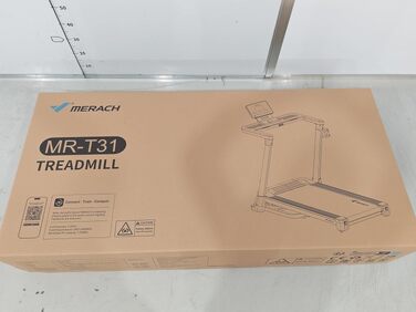 Бігова доріжка MERACH T31 для дому, автоматичний нахил 18%, швидкість 1-14 км/год, складана, мотор 3.5 к.с., витримує до 159 кг, керування через додаток, чорна (46x140 см)