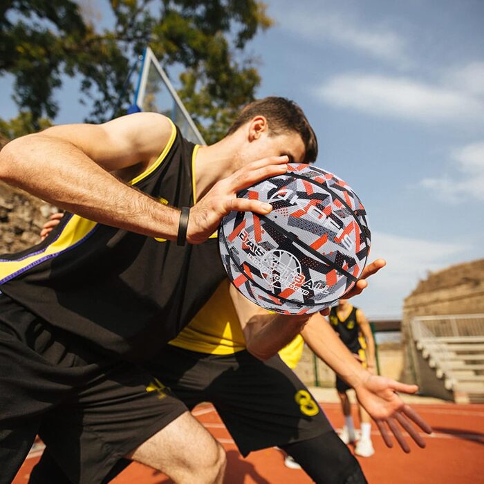 Баскетбольні м'ячі FAKOFIS: розміри 3, 5, 7, для вулиці та залу, тренування та гра, сірі та помаранчеві