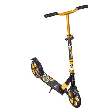 Самокат трюковий muuwmi Aluminium Scooter Deluxe 205мм ABEC 7, регульована висота, для дітей та дорослих, чорно-золотий