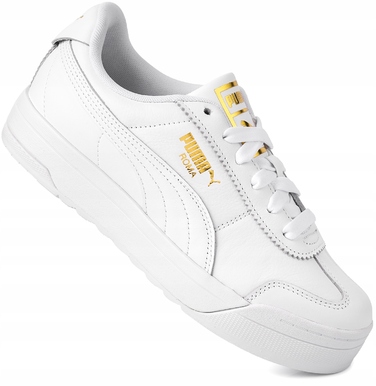 Жіночі спортивні кросівки PUMA Roma Feminine, білі, шкіряні, р. 37