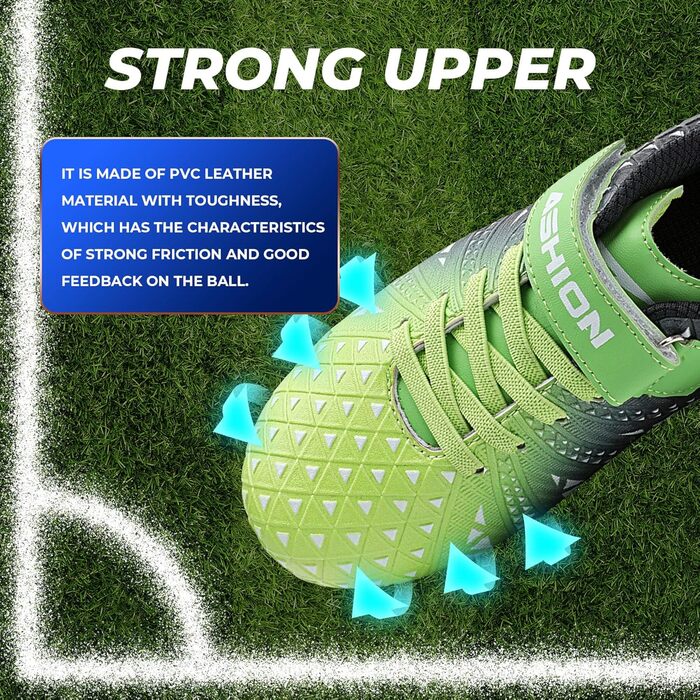Дитячі футбольні бутси Littleplum: Outdoor Soccer Shoes, 37 EU, Синьо-зелені