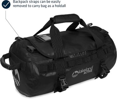 Спортивна сумка та рюкзак Lakeland Active Ullswater, 40 л, чорний, водонепроникний, суха сумка