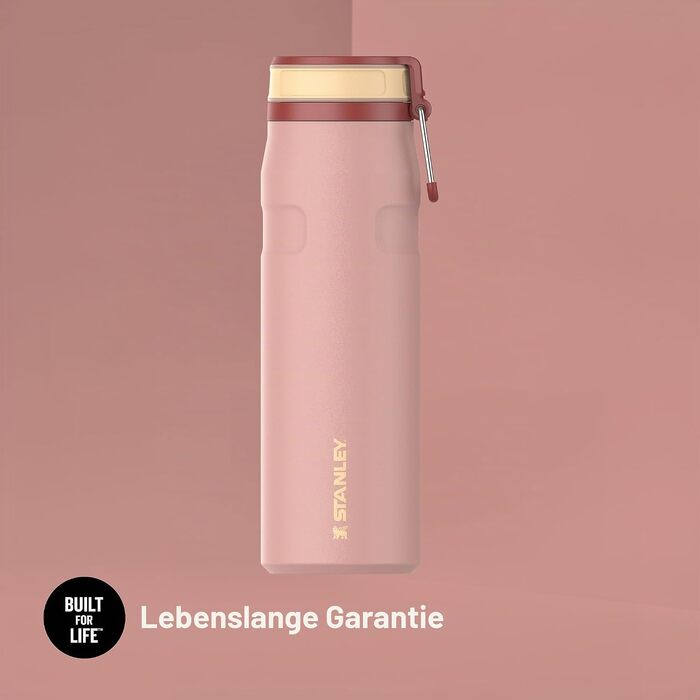 Термопляшка STANLEY 1913 IceFlow Bottle Twist Flip 0.47L, Peach Rose — вакуумна пляшка для напоїв