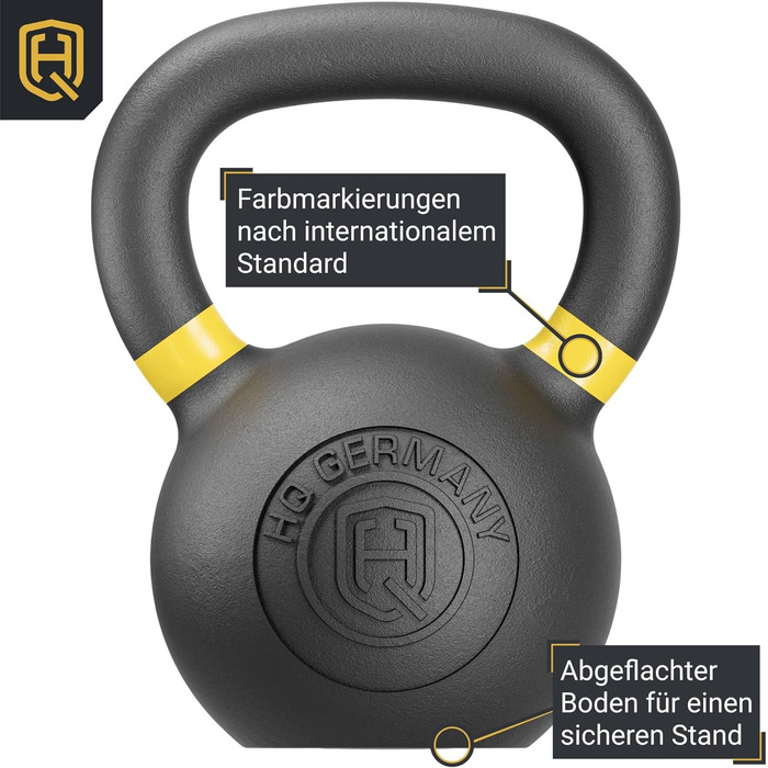 Гиря HQ Germany 14 кг, суцільнолита, порошкове покриття, набір стартовий, ±2% вага