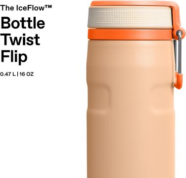 Термос-пляшка STANLEY 1913 IceFlow Bottle Twist Flip 0.47л, помаранчева (Orange Sherbet)