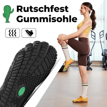 SAGUARO Чоловічі та жіночі трекінгові barefoot кросівки для бігу по пересіченій місцевості, Zehenschuhe Zero-Drop, р. 36-48, 41 EU, Королівський фіолетовий