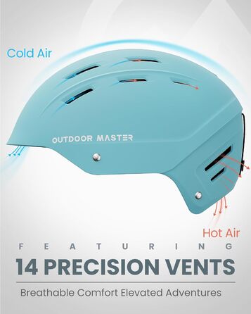 Універсальний лижний шолом OutdoorMaster Kelvin II з вентиляцією для чоловіків, жінок і підлітків, для катання на лижах та сноуборді