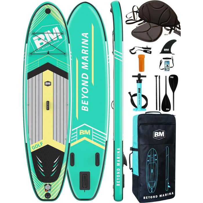 Надувна SUP-дошка BEYOND MARINA 320x81x15 см з веслом, сидінням, насосом і рюкзаком для водних видів спорту