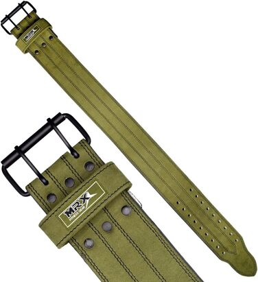 Пончо для пауерліфтингу MRX, шкіряний, 10.2 см, XX-Large, оливковий, для тренувань, фітнесу, підтримки спини, бодібілдингу, з металевою пряжкою