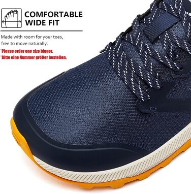 Чоловічі кросівки для трейлраннінгу HOBIBEAR | Трекінг, хайкінг | Широкий носок, не слизькі | Синій (40 EU)