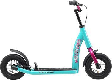 Дитячий самокат STAR SCOOTER з надувними колесами 10 дюймів, для дітей від 5 років, міський, регульована висота, нове покоління