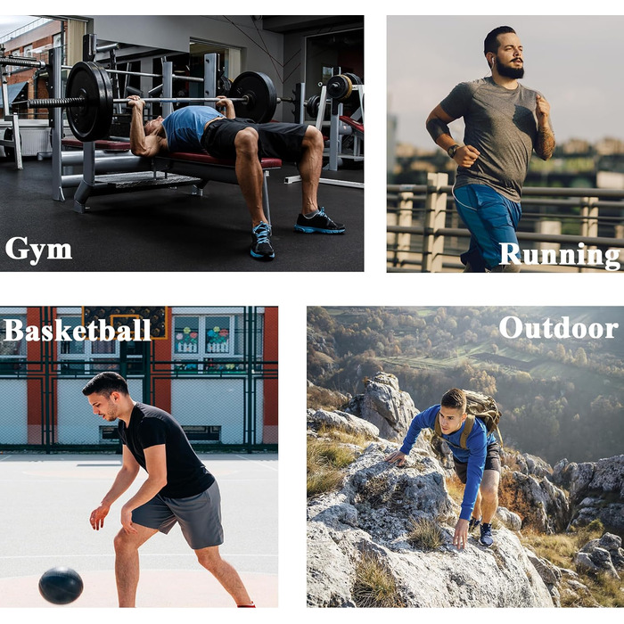 5 пар чоловічих спортивних шортів ZENGVEE з кишенями, швидковисихаючі, дихаючі, для бігу, тренувань, активного відпочинку (Outdoor), спортзалу. Кольори: чорний, сірий, темно-синій, зелений. Розмір M