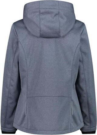 Жіноча куртка-софтшелл CMP з капюшоном та блискавкою Windstopper, темно-сіра, розмір 38