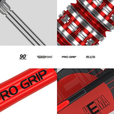 Дротики для дартсу Target Hema 90% вольфрам, Swiss Point, сталеві наконечники, набір