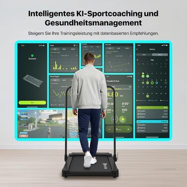 Беговая дорожка Mobvoi Home с искусственным интеллектом 3-в-1 для дома и офиса. Складний біговий тренажер з LED-дисплеєм, швидкістю 12 км/год, навантаженням до 120 кг та кутом нахилу 6% (TicSports, Zwift, Kinomap)