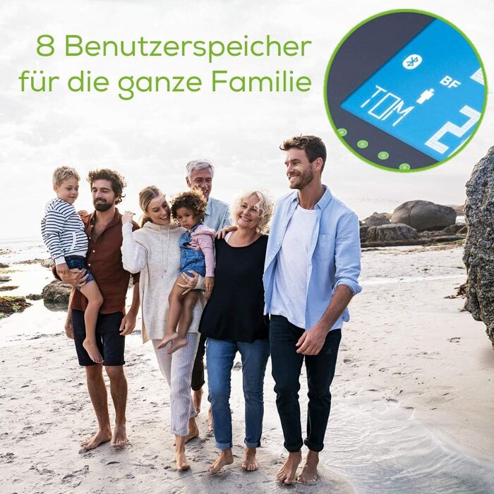 Діагностичні ваги Beurer BF 950 White з Bluetooth, вимірювання жиру, води, м'язів і кісткової маси, підрахунок калорій і BMI, додаток