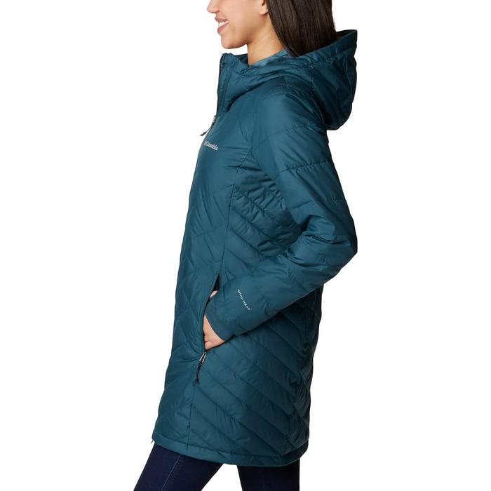 Жіноча зимова подовжена куртка з капюшоном Columbia First Generation Heavenly Long Hooded Jacket, колір Night Wave, розмір S