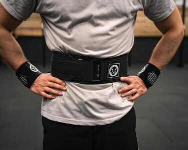 Пояс для пауерліфтингу Mammal Strength, автоматичне фіксування, 15,2 см, чорний, XL (талія 102-114 см), для кроссфіту, станова тяга, підтримка спини