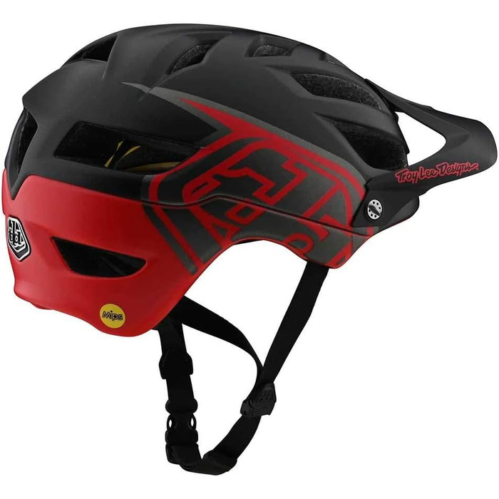 Велошолом Troy Lee Designs A1 MIPS червоний/чорний, захисний шолом для велосипеда
