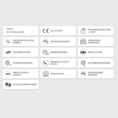 Лижний шолом CGM для дорослих унісекс, матовий чорний, розмір M (54-58 см)