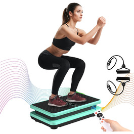 Вібраційна платформа для дому 2025: тренажер для схуднення та нарощування м'язів. Вібраційний тренажер для всього тіла, 99 рівнів інтенсивності, 58 см, до 150 кг