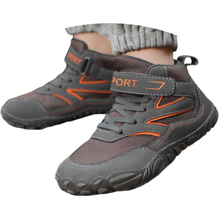 Дитячі трекінгові черевики Wanderschuhe: водонепроникні, зручні, для активного відпочинку. Підходять для хлопчиків та дівчаток, розмір 31 EU, сірий колір.