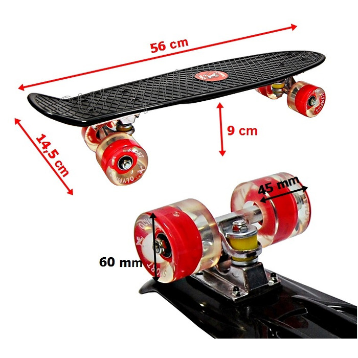 Скейтборд Aurora FB graffiti: 56 см, навантаження до 100 кг, колеса 60 мм 82A, підшипники ABEC-7