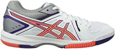 Жіноче волейбольне взуття Asics Gel-Task, білий, блакитний, корал, фіолетовий (42.5 EU)