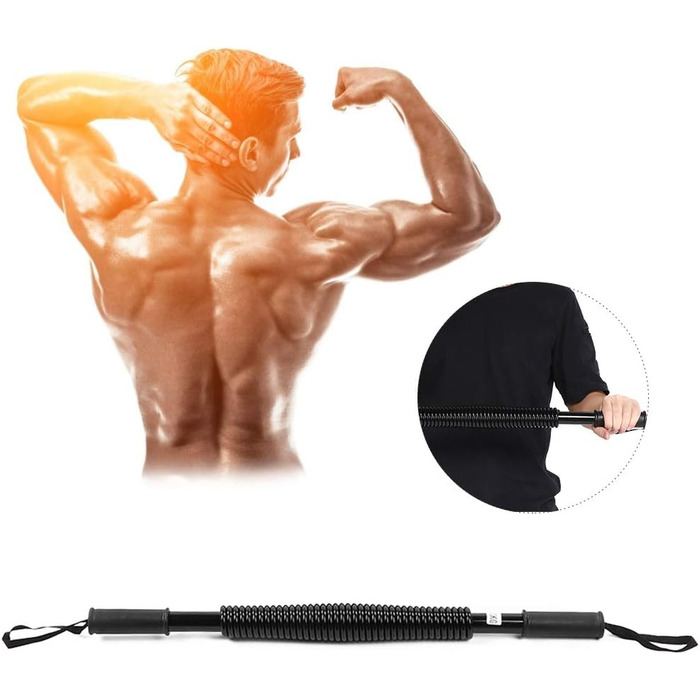 Тренажер для рук та грудей Arm Power, 80/100 кг, бігувальна гантель, розширювач для м'язів, фітнес-тренажер, чорний