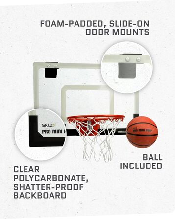 Баскетбольний кошик SKLZ Pro Mini Hoop для дому з м’ячем