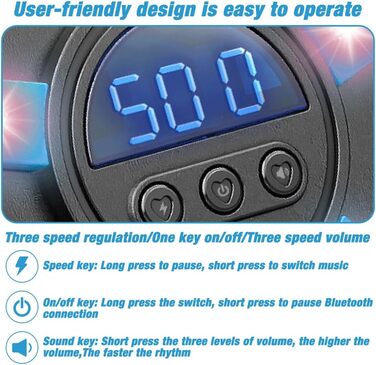 Музична бокс-машина: LED тренажер для музики та боксу, Bluetooth, 3 режими швидкості, підрахунок ударів, для дітей та дорослих
