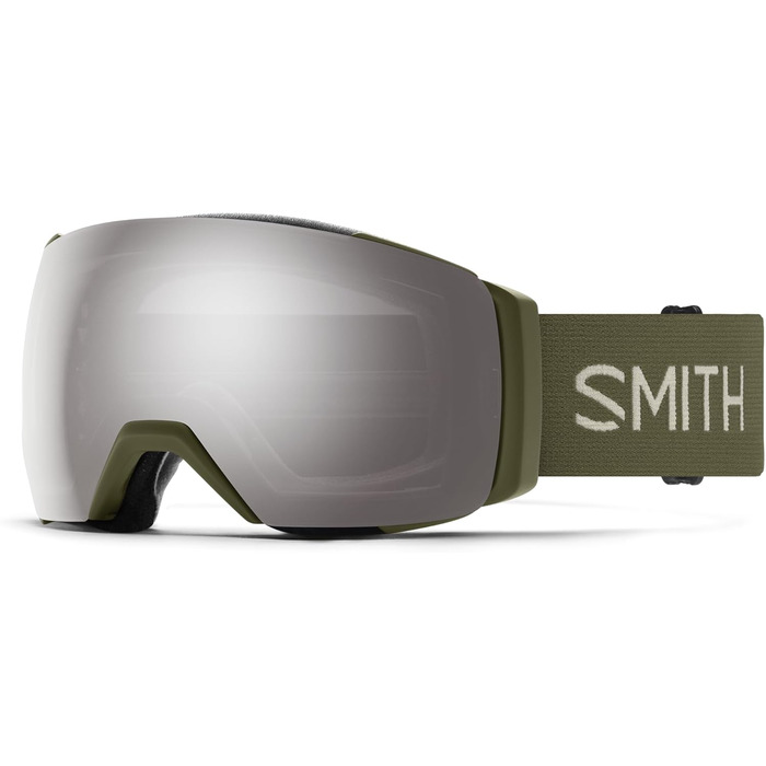 Лижна маска Smith Optics I/O MAG XL, унісекс, зелена, ChromaPop Sun Platinum Mirror, зимові окуляри