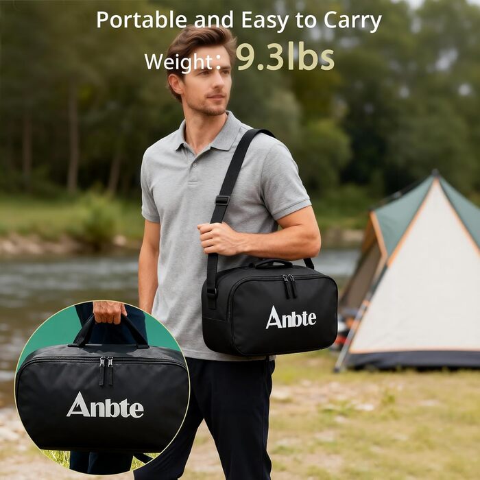 Кемпінгове ліжко Anbte: легке, розкладне, 190x70 см, алюміній, 2 положення висоти, до 180 кг, з сумкою