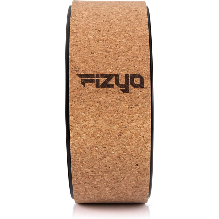 Колесо для йоги Fizyo Yoga Wheel – для розтяжки спини та полегшення болю – стабільне, неслизьке, 32 см (коричневе, натуральний корк)