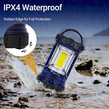 Ліхтар кемпінговий LED, 3200LM, Power Bank 4600mAh, 5 режимів, регулювання яскравості, Navy Blue