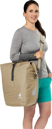 Велосипедна водонепроникна сумка на багажник Deuter Weybridge 25+5 л, бежевого кольору