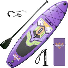 Надувний SUP Борд (Stand Up Paddle Board) для веслування, комплект з сидінням для каяка, 320x82x15.5 см, вантажопідйомність до 170 кг, насос, весло та страховка в комплекті