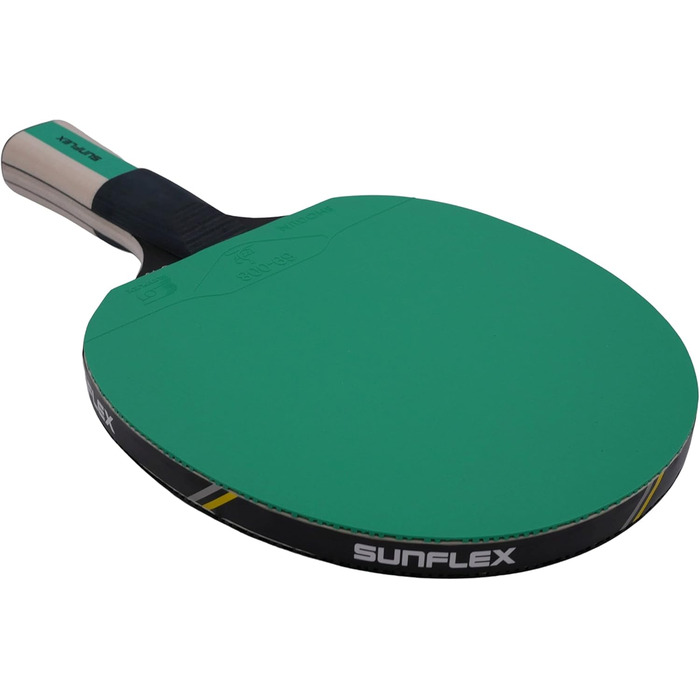Sunflex Color COMP G40 професійна ракетка для настільного тенісу з анатомічною ручкою, ITTF сертифікований зелений наклад, для досвідчених гравців