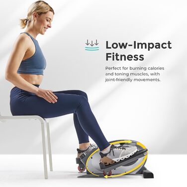 Магнітний міні-еліптичний тренажер Sunny Health & Fitness Smart для дому та офісу, портативний, під стіл, модель SF-E323017