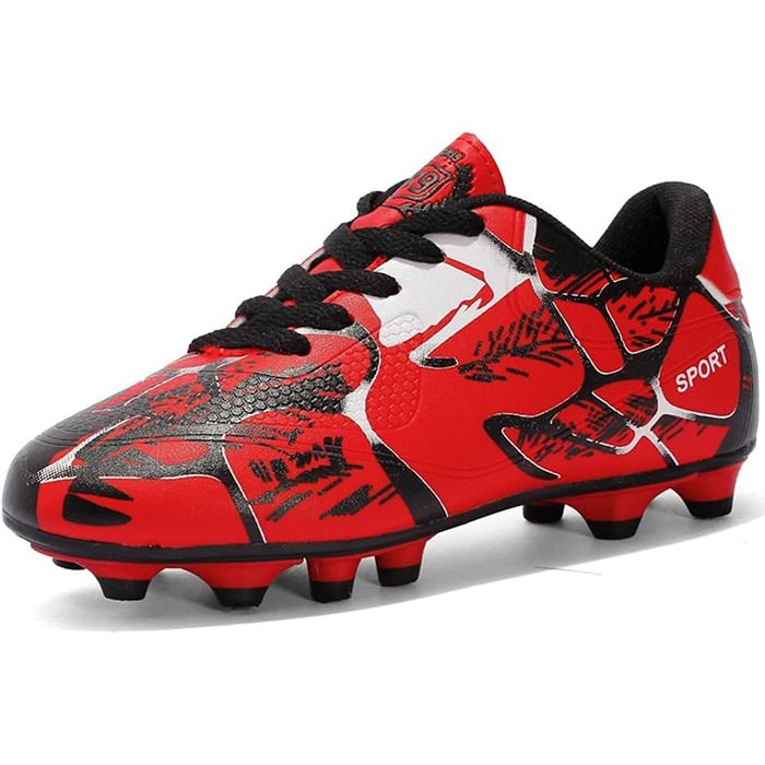 Дитячі футбольні бутси для хлопчиків та дівчаток, червоні. Розмір 37 EU. Тренувальні футбольні черевики для унісекс.