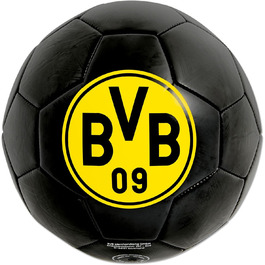 Футбольний м'яч Borussia Dortmund, чорний, розмір 5, унісекс