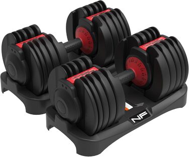 Регульовані гантелі 24 кг з антиковзним покриттям для фітнесу та тренувань вдома