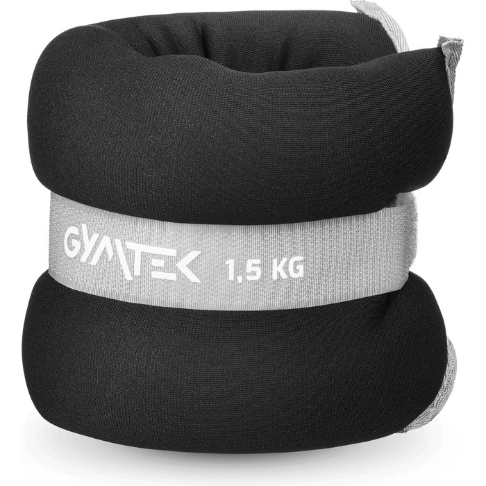 Gymtek Обважнювачі для рук і ніг 2x1,5 кг, регульовані манжети-обважнювачі для тренувань, чорні