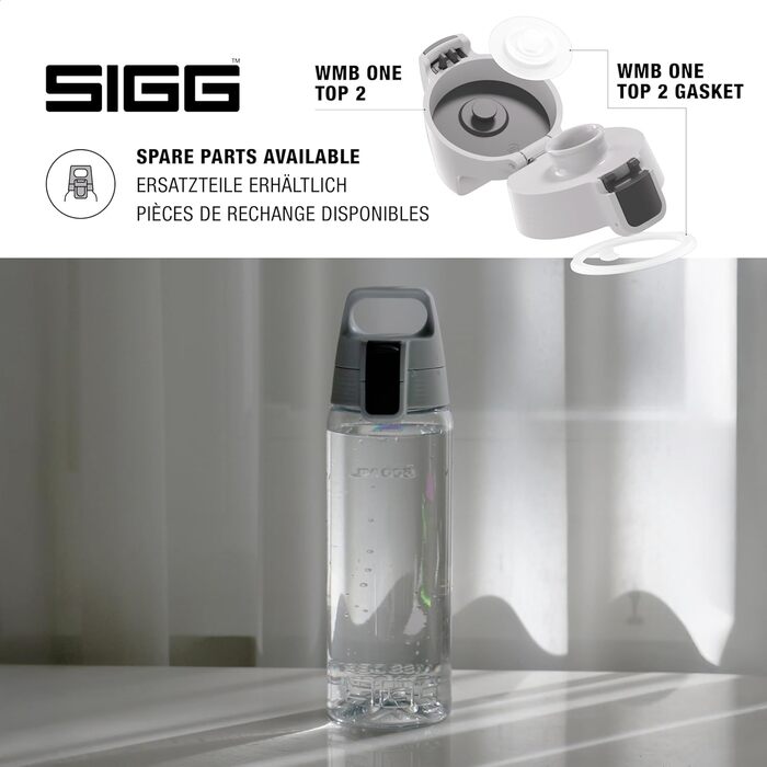 Пляшка для води Sigg Tritan Total Color ONE 600 мл / 1 л: для газованих напоїв, легка, герметична, BPA-free, миється в посудомийній машині