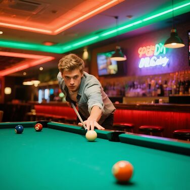 Кю (біліардна палиця) VEVOR, 147.3 см, з багатошаровим наконечником, ABS-з'єднувальний кільце, для професійного більярду, бару, дому, офісу (канадський клен, 4-секційна)