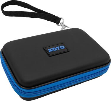 Дартс-кейс KOTO Dartwallet Eva Medium чорний, чохол для дротиків з блискавкою, логотип, футляр для дартсу