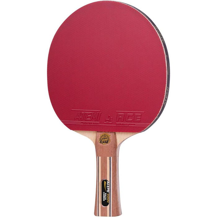 Набір ракетки для настільного тенісу Atemi 5000 | Карбон-Балза-Дерево | Професійна ракетка для максимальної швидкості, обертання та контролю | Клас змагань | 7 шарів | Оновлені ручки, кольори та упаковка