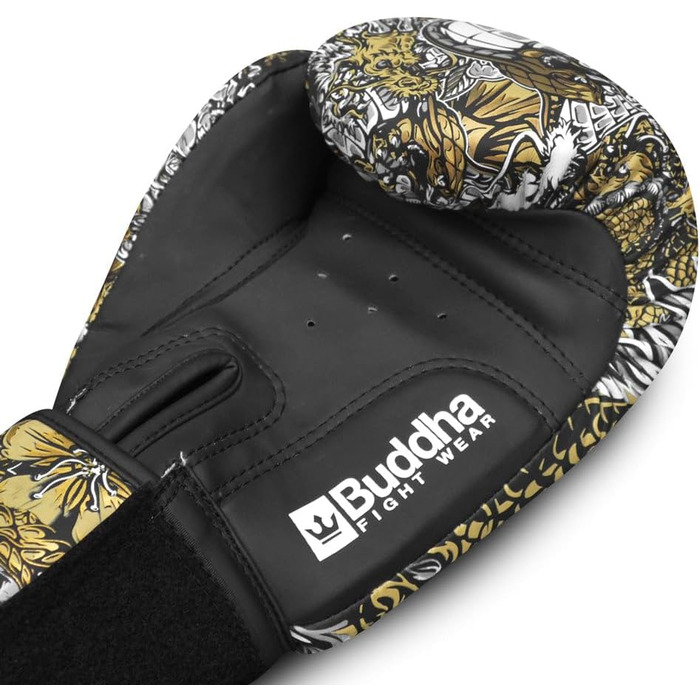 Боксерські рукавички BUDDHA FIGHT WEAR Dragon для тренувань і спарингів у Муай Тай, кікбоксингу, фітнесі, чоловічі та жіночі, різні кольори, 300-360 г